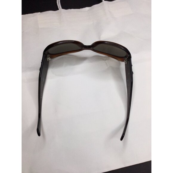 Chanel Womens Brown Camellia Sunglasses Floral Design Logo Made In Italy - Picture 8 of 11